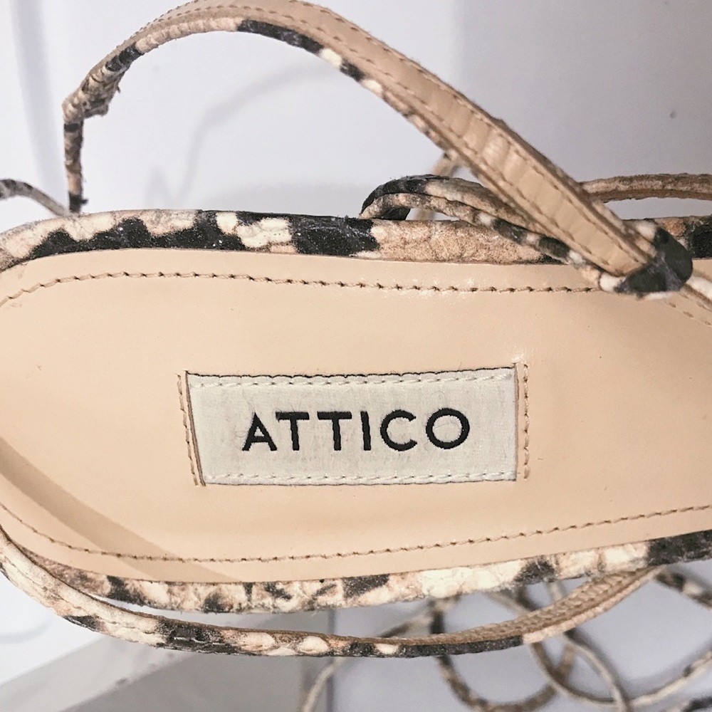 The Attico Strappy Python Snake Leather Strappy S… - image 8